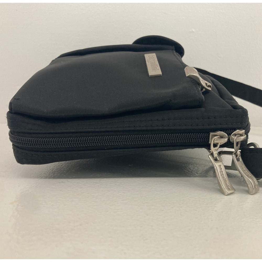 Baggallini Black Nylon Convertible Crossbody Bag Multi Pocket Travel Organizer - Picture 12 of 16